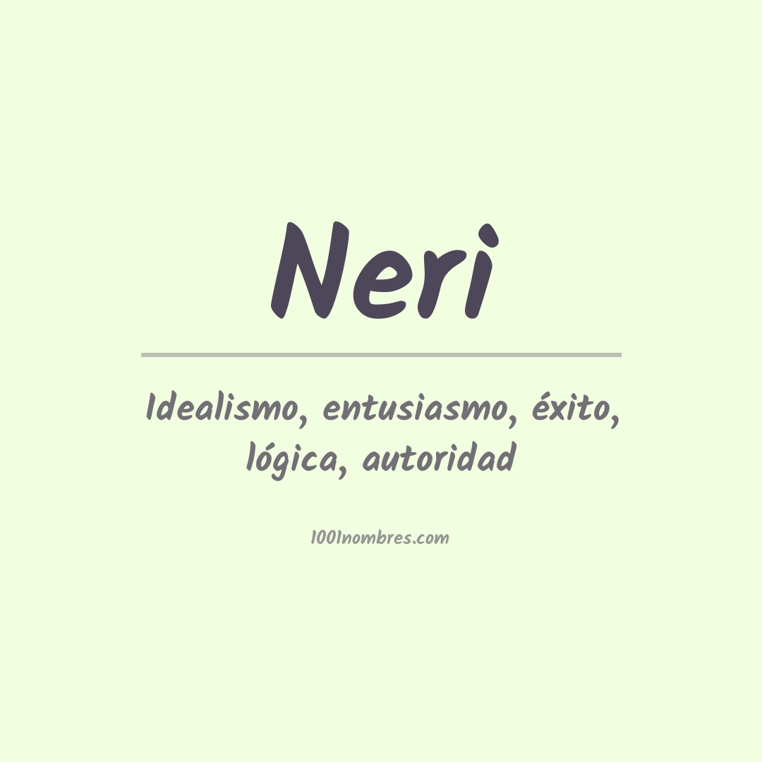 Significado del nombre Neri