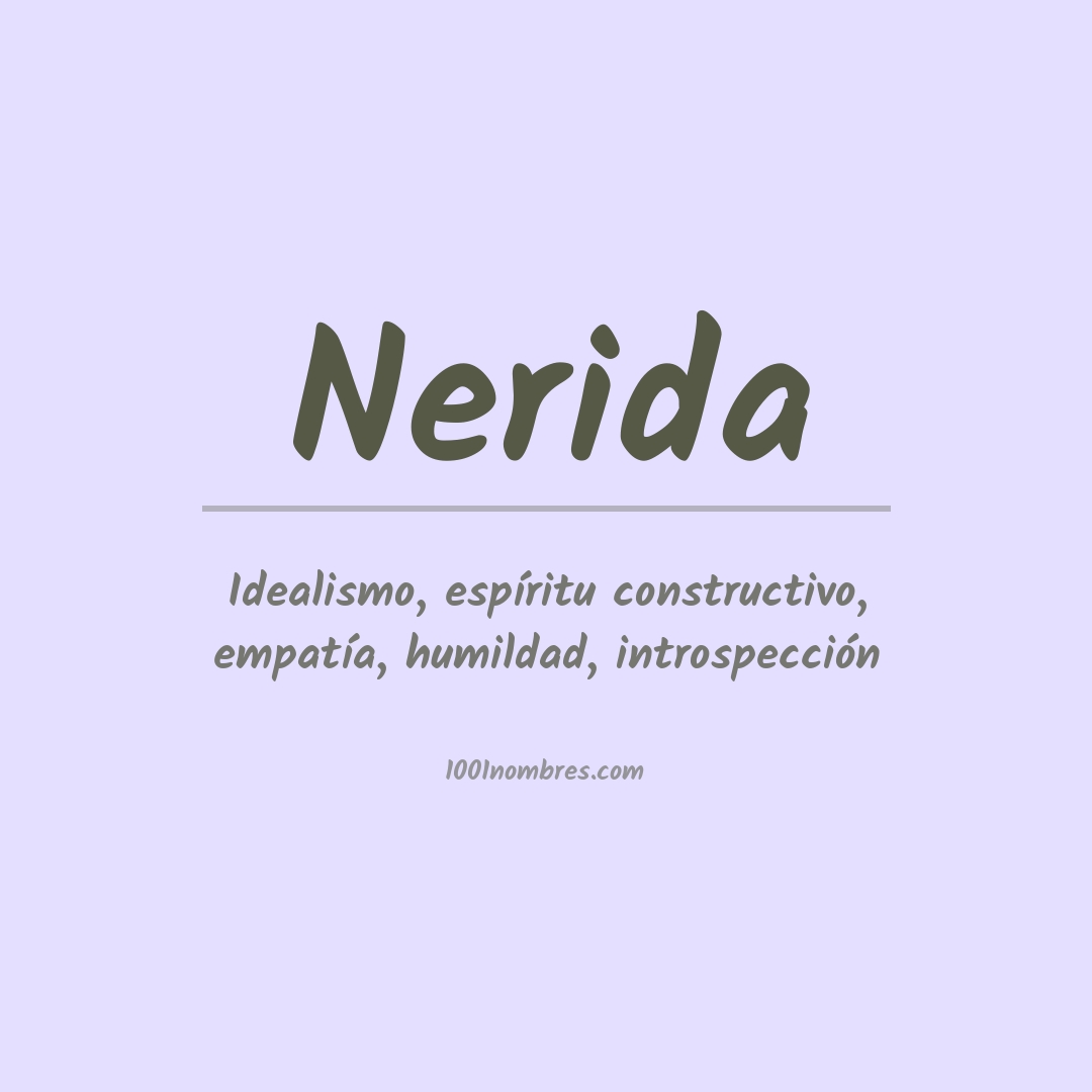 Significado del nombre Nerida