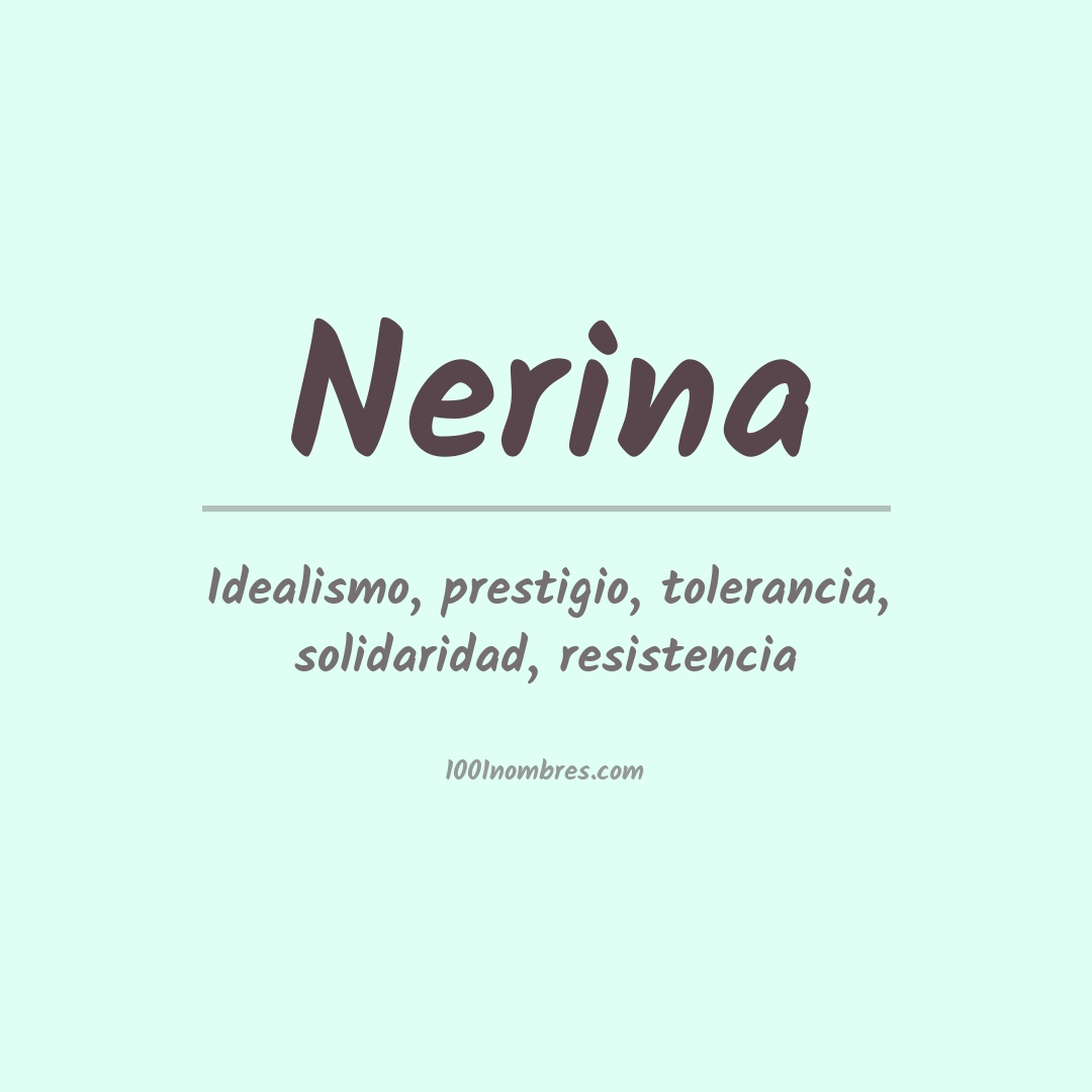Significado del nombre Nerina