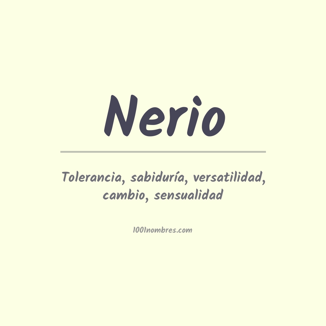 Significado del nombre Nerio