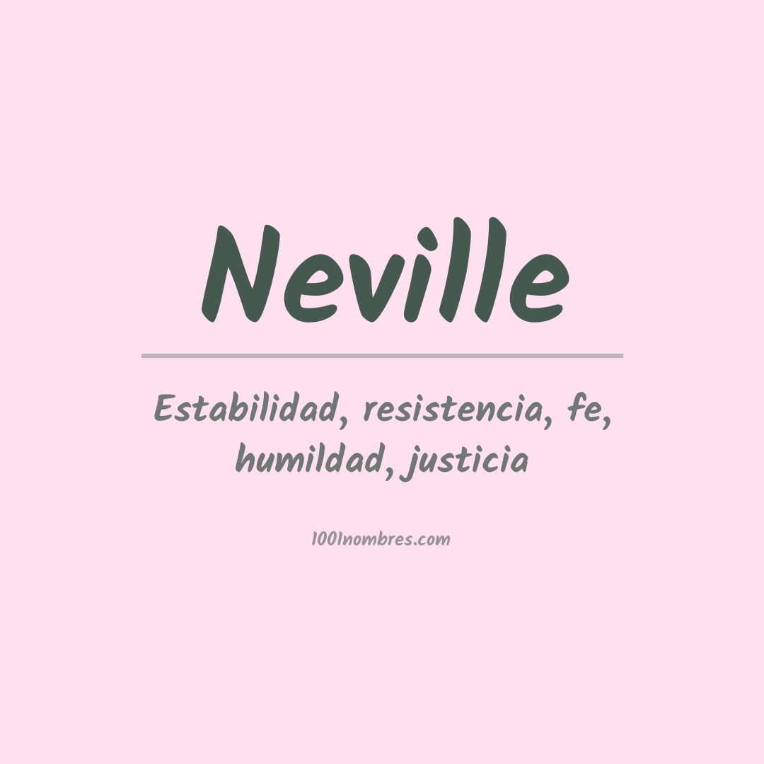 Significado del nombre Neville