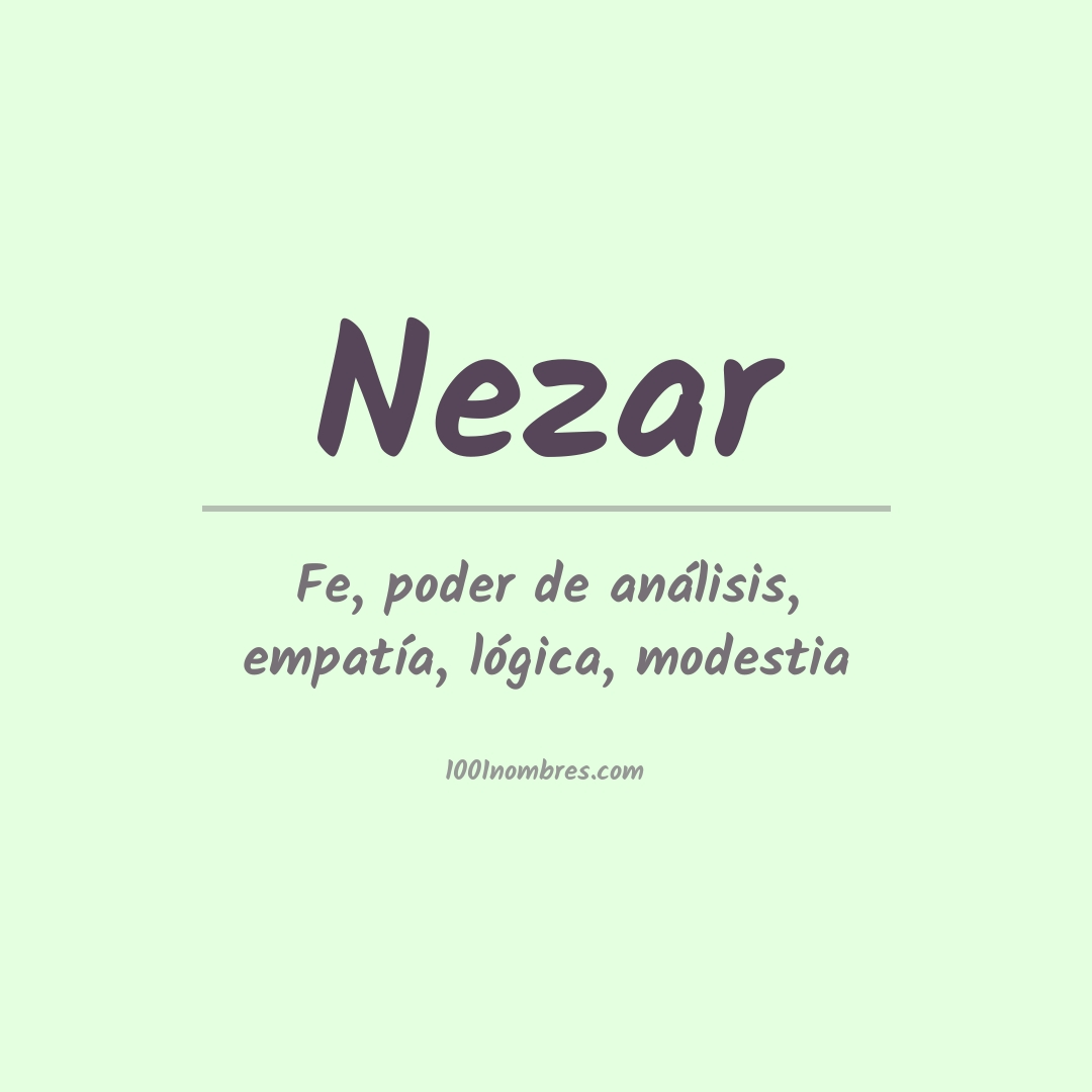 Significado del nombre Nezar Significado del nombre Nezar