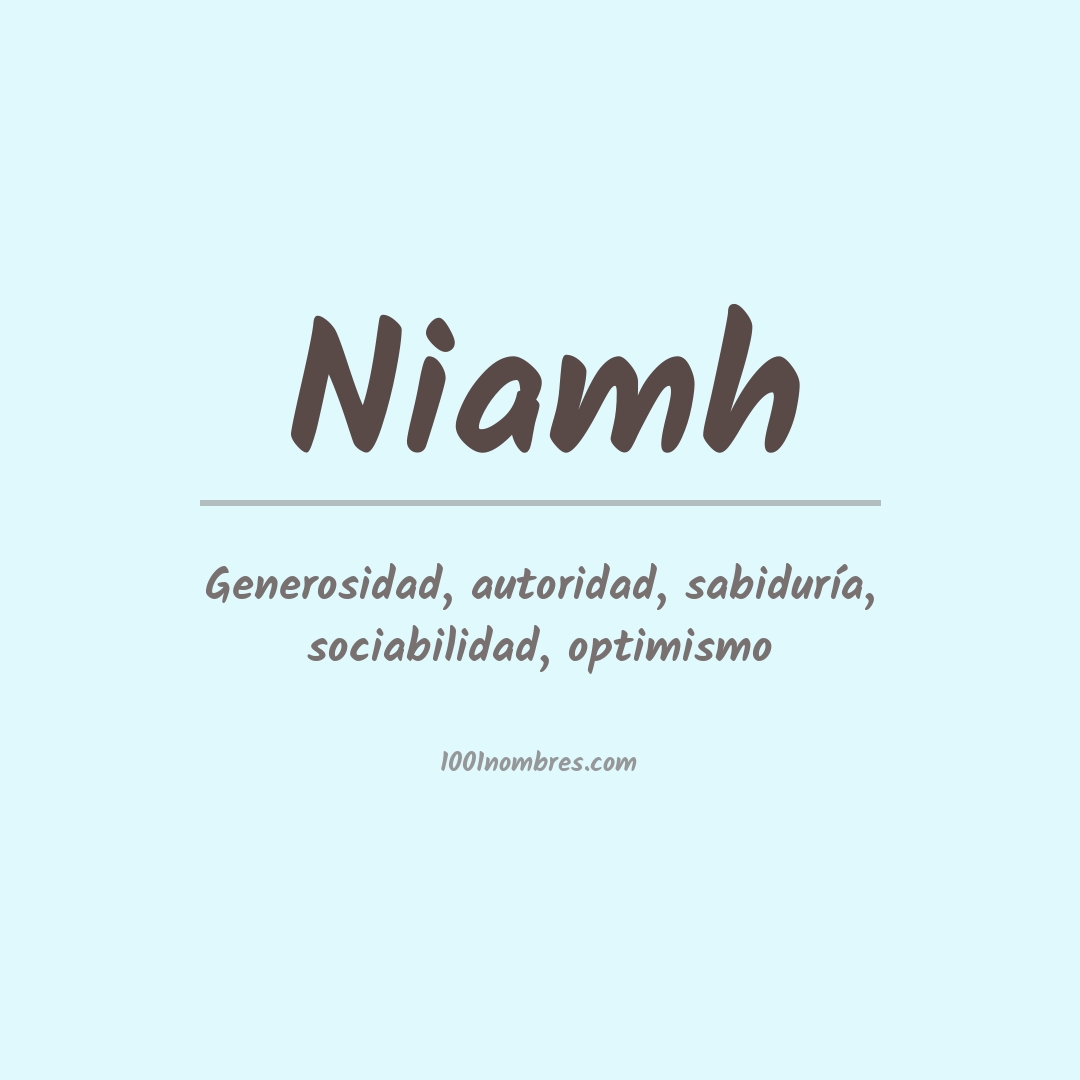 Significado del nombre Niamh