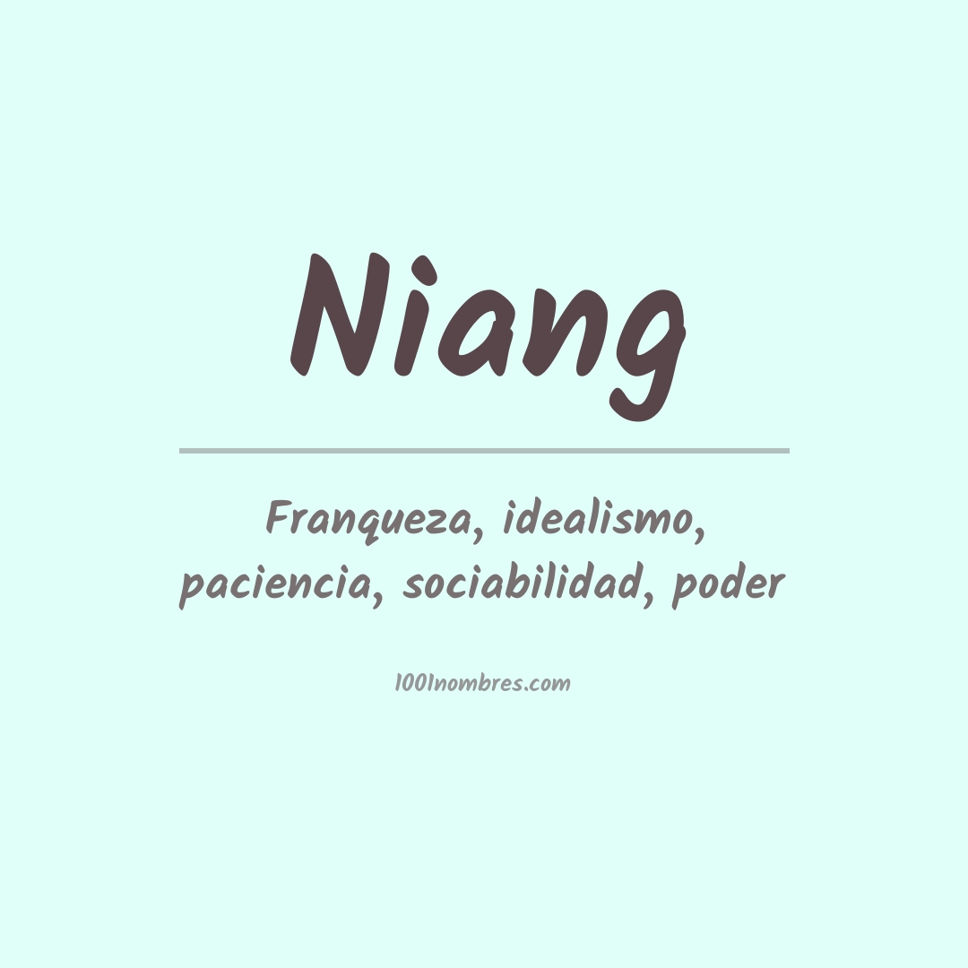 Significado del nombre Niang