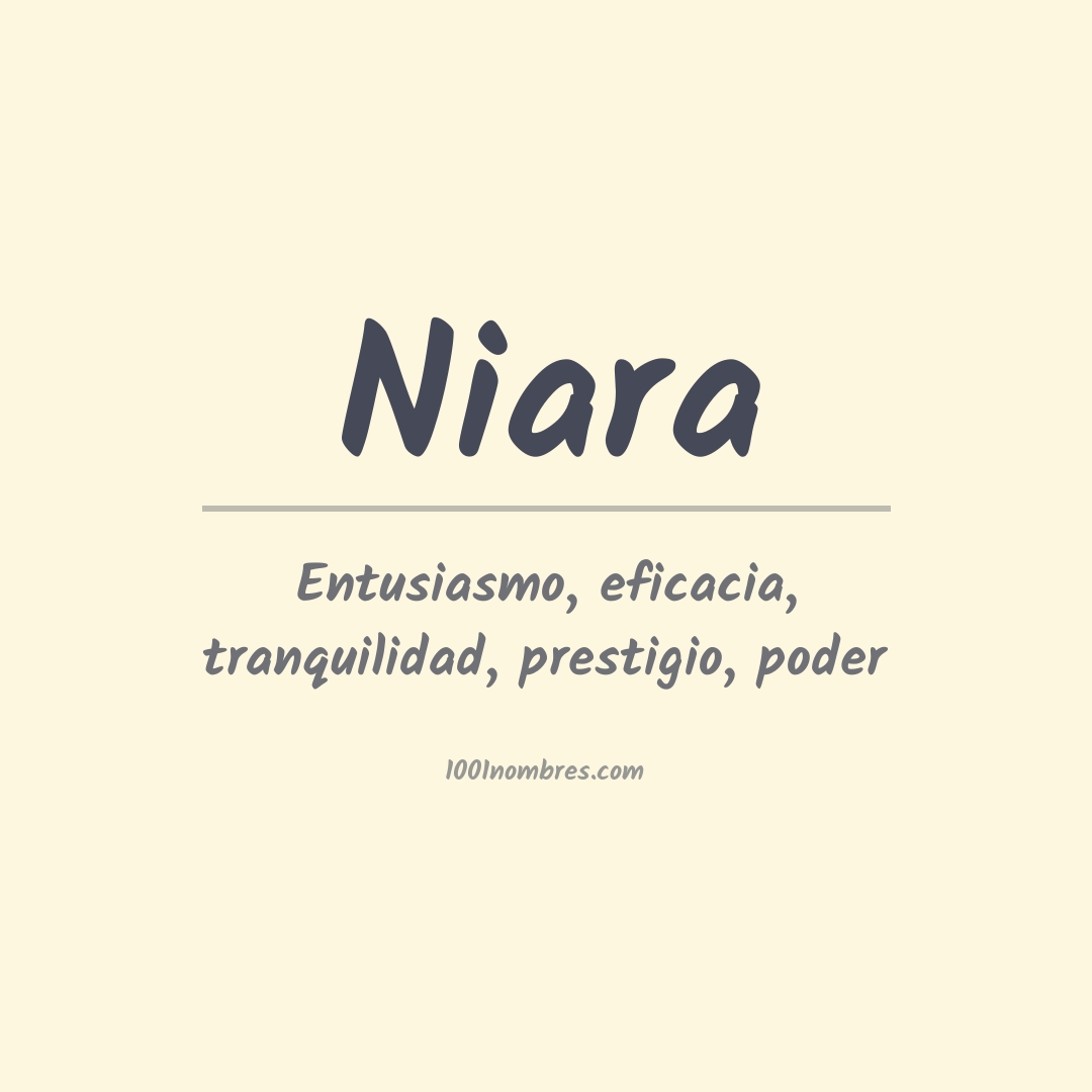 Significado del nombre Niara