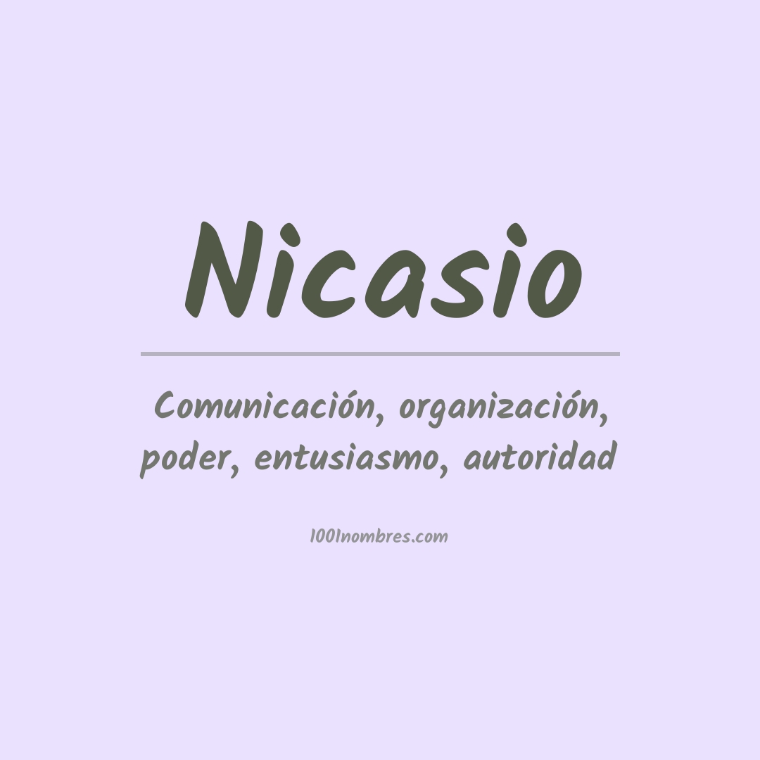 Significado del nombre Nicasio Significado del nombre Nicasio