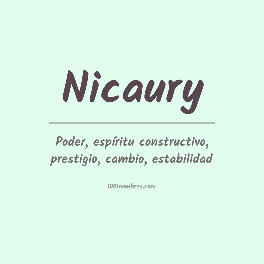 Significado del nombre Nicaury Significado del nombre Nicaury