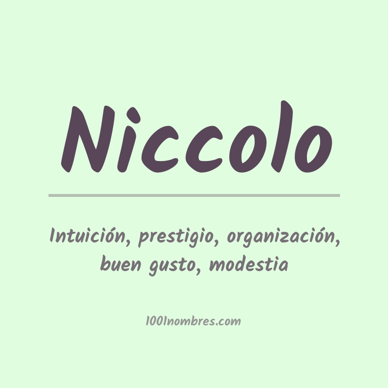 Significado del nombre Niccolo Significado del nombre Niccolo