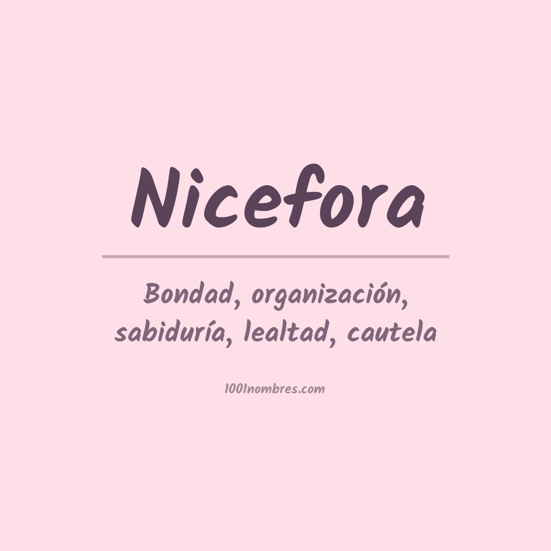Significado del nombre Nicefora