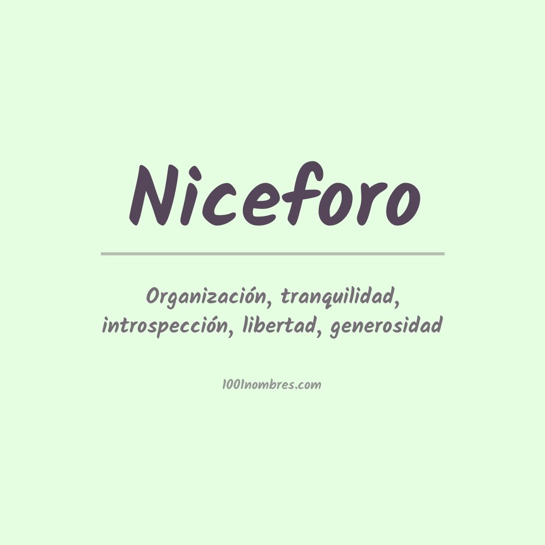 Significado del nombre Niceforo