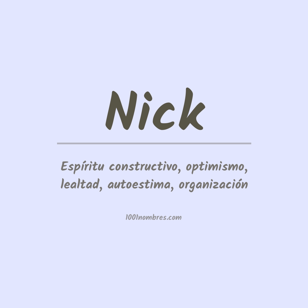 Significado del nombre Nick