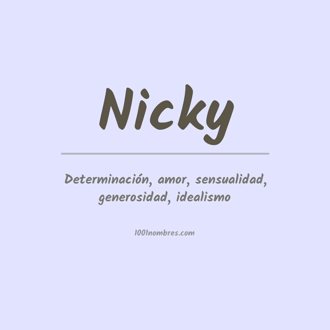 Significado del nombre Nicky