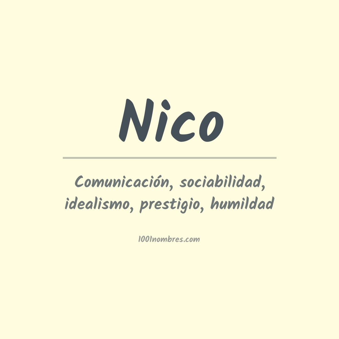Significado del nombre Nico