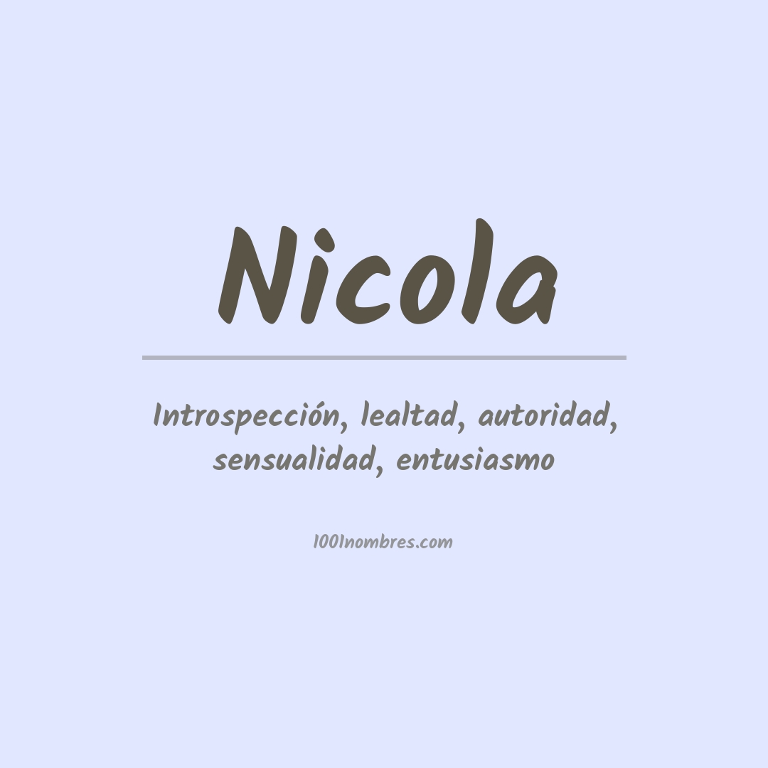 Significado del nombre Nicola