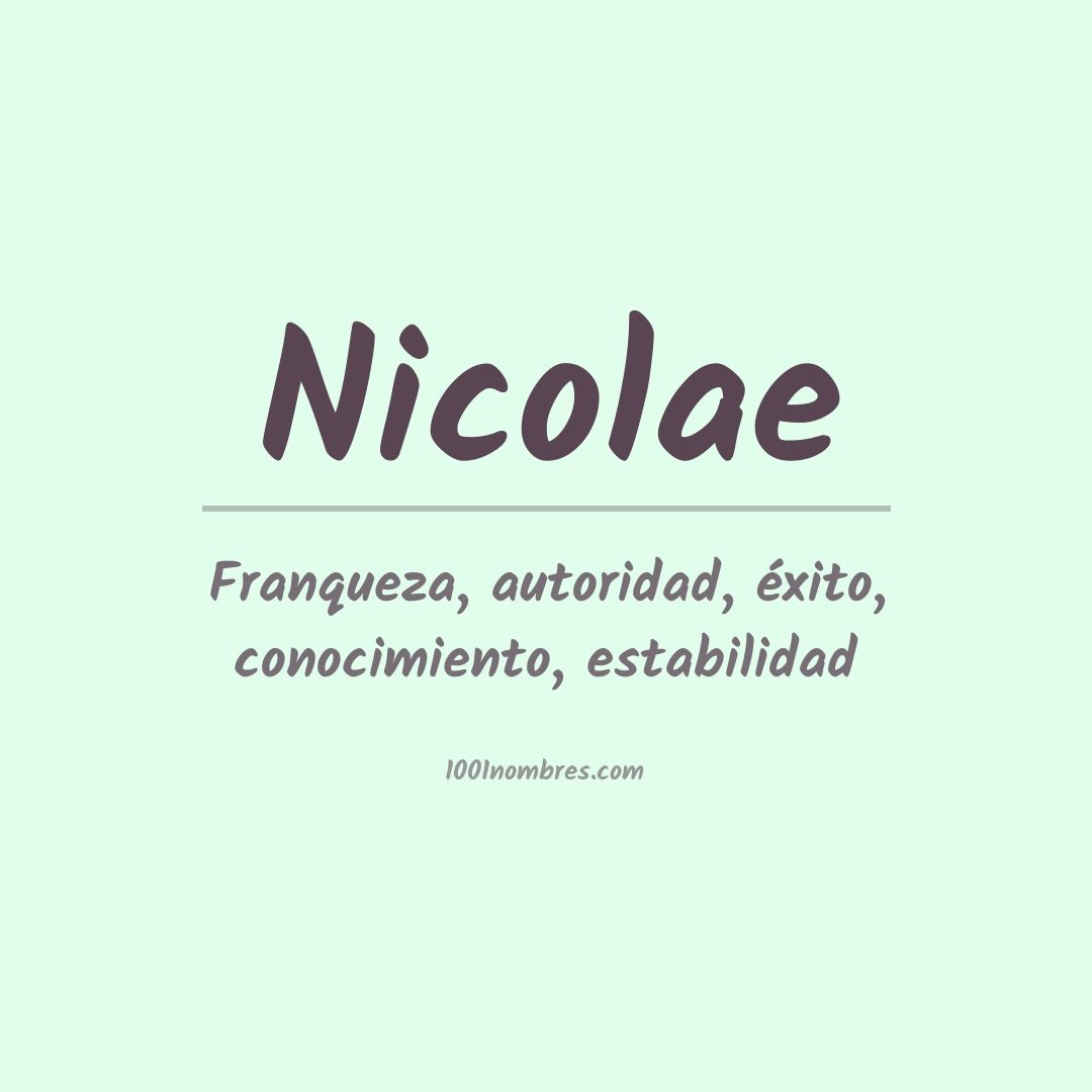 Significado del nombre Nicolae