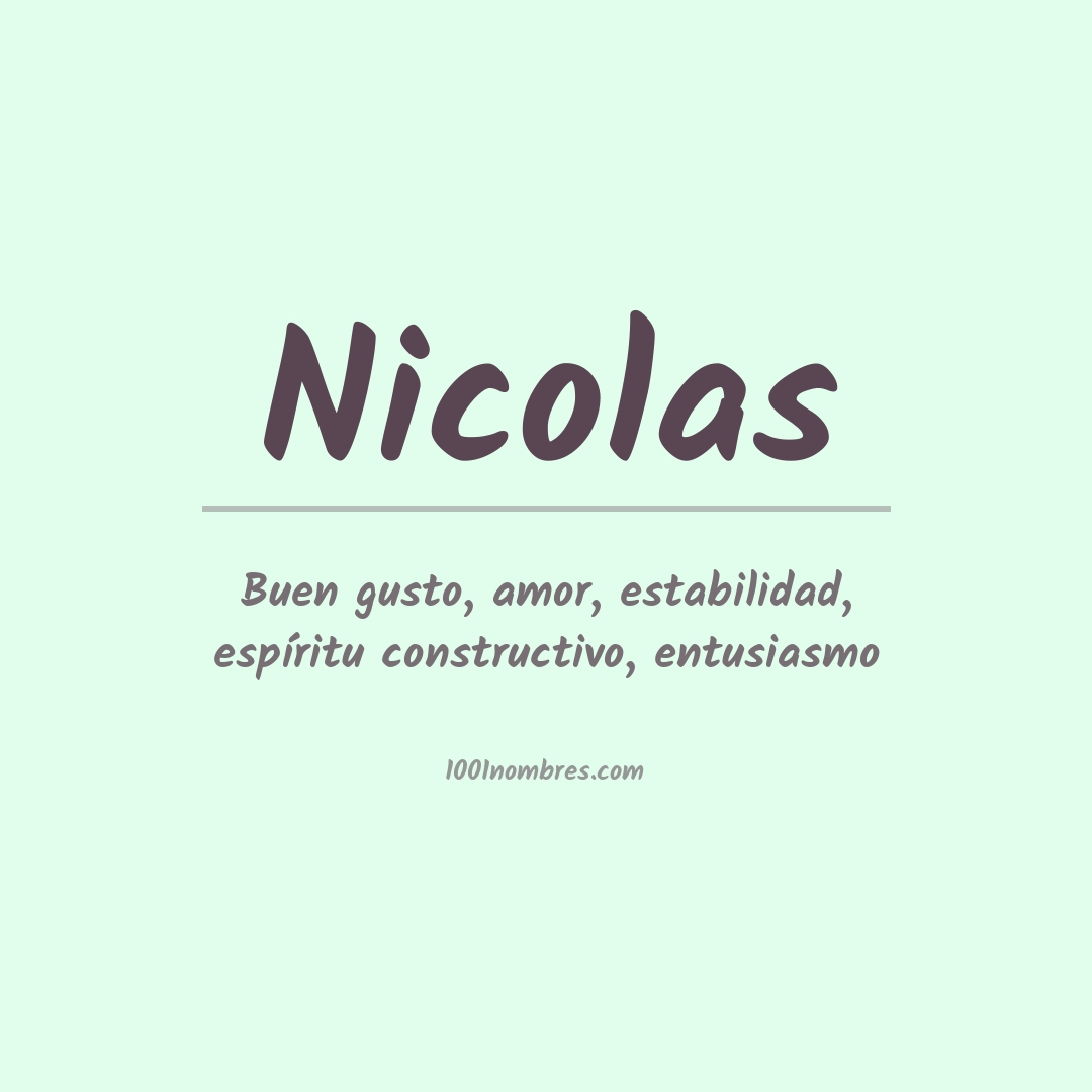 Significado del nombre Nicolas