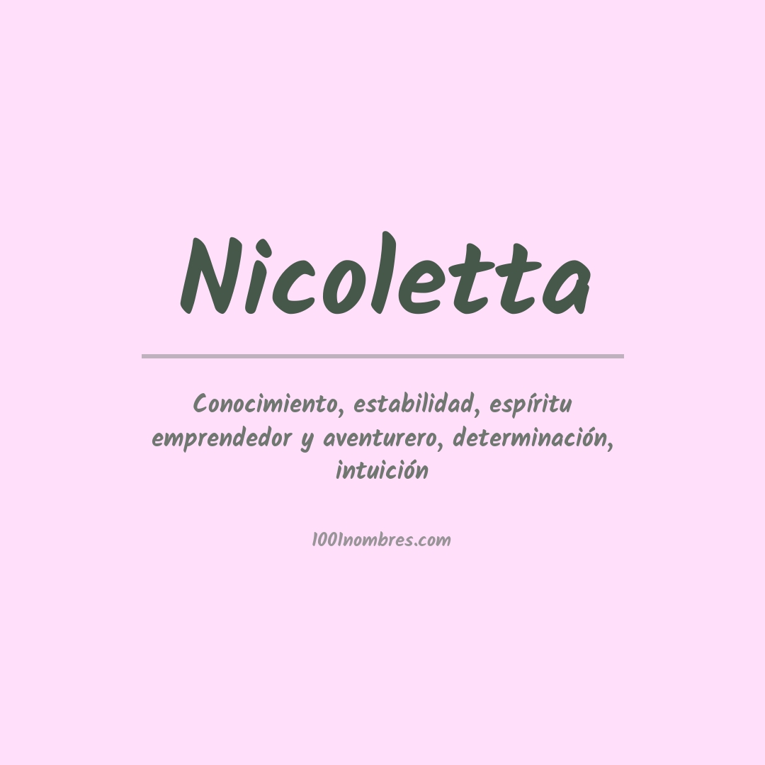 Significado del nombre Nicoletta