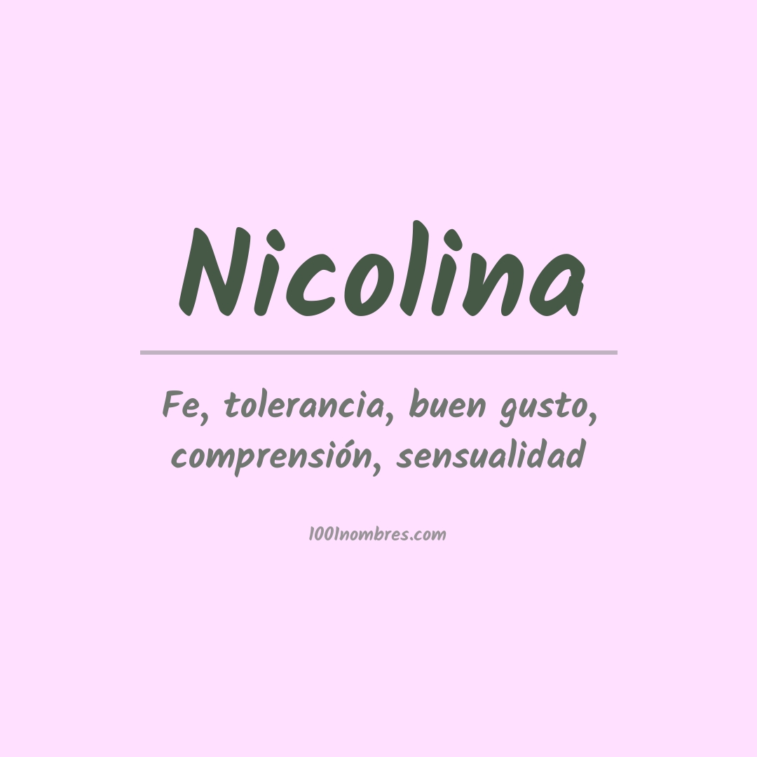 Significado del nombre Nicolina Significado del nombre Nicolina
