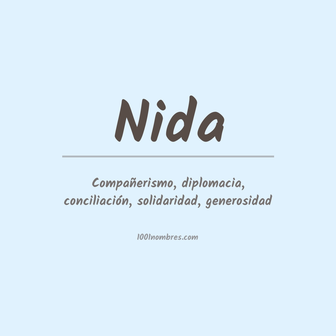 Significado del nombre Nida
