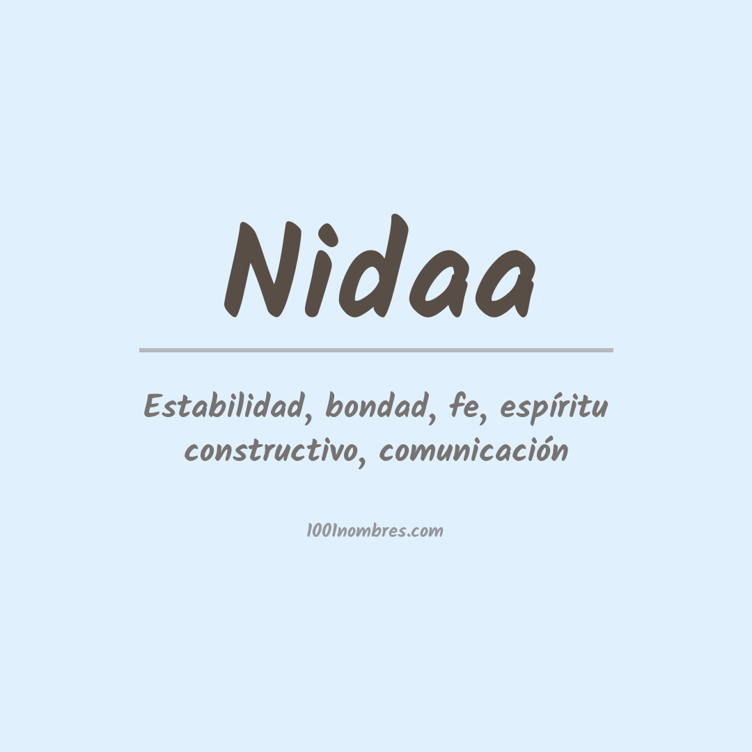 Significado del nombre Nidaa Significado del nombre Nidaa