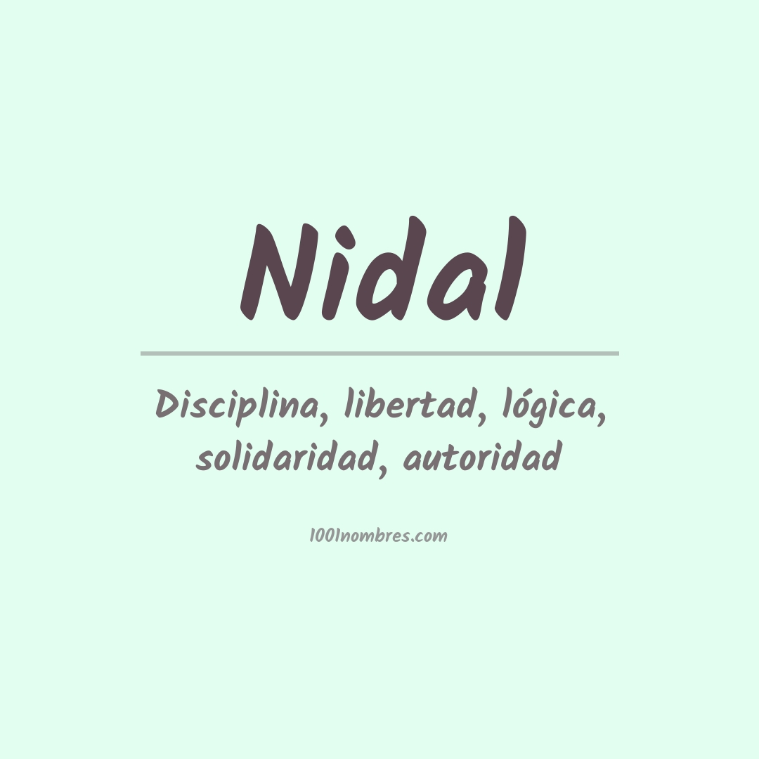 Significado del nombre Nidal