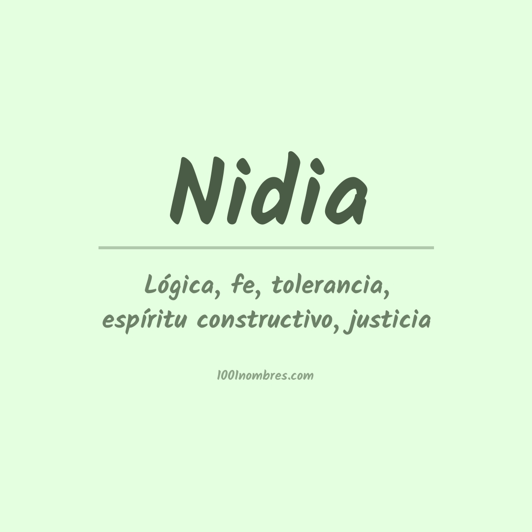 Significado del nombre Nidia