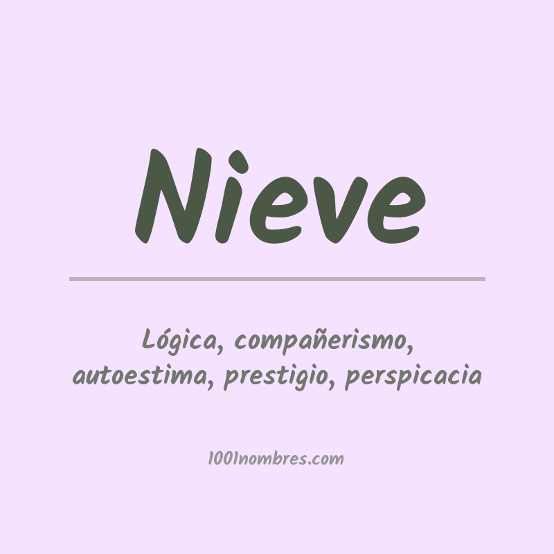 Significado del nombre Nieve