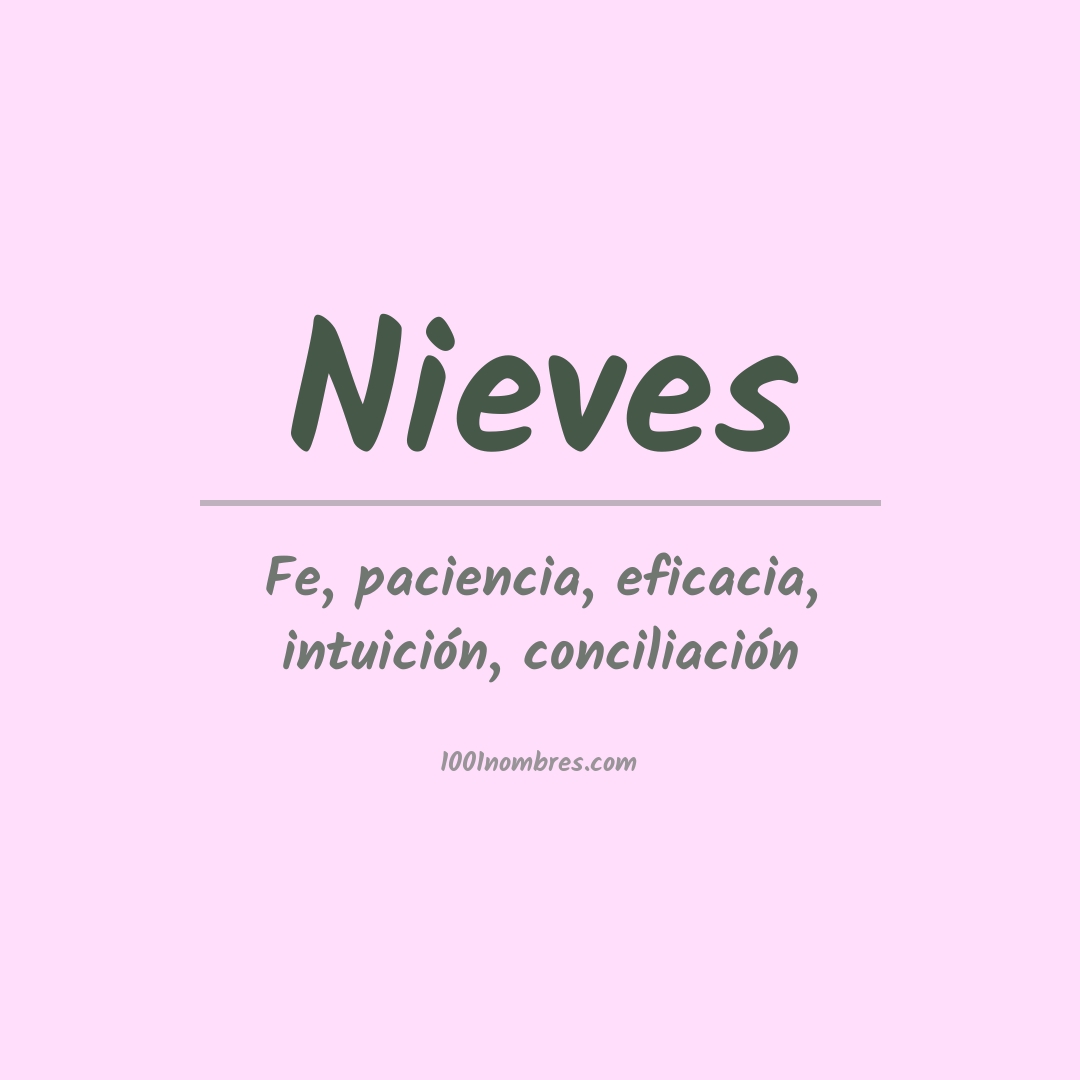 Significado del nombre Nieves