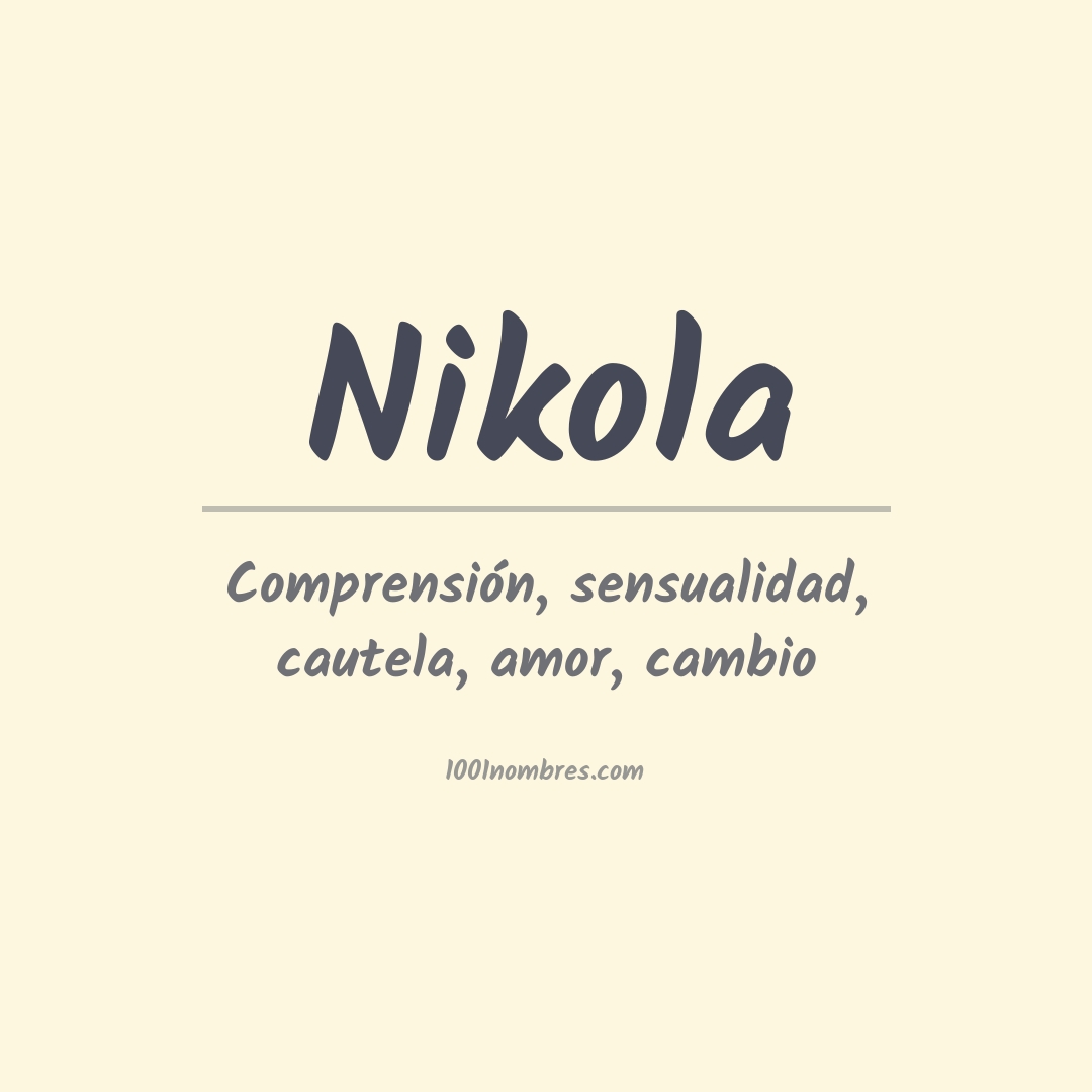 Significado del nombre Nikola