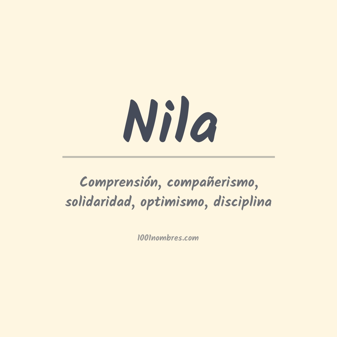 Significado del nombre Nila