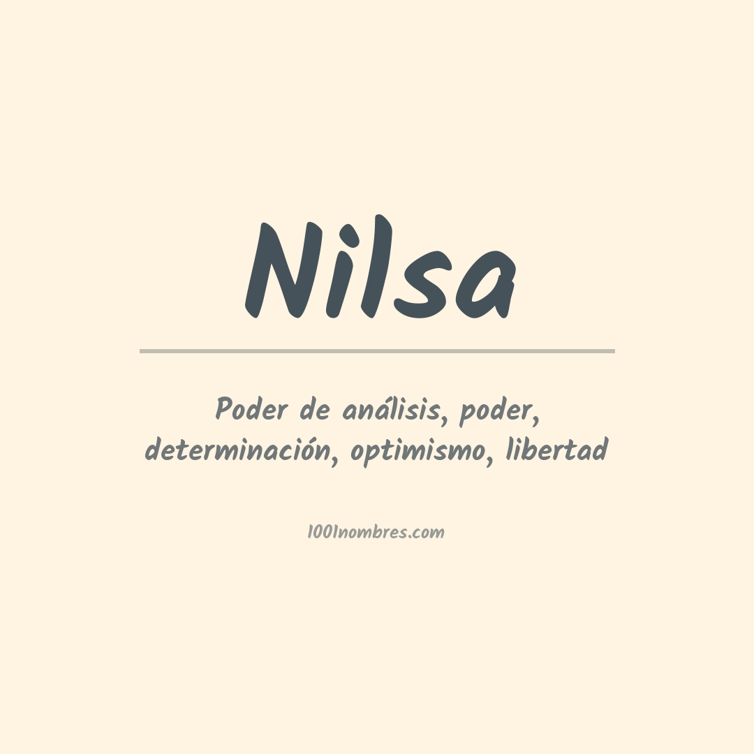 Significado del nombre Nilsa