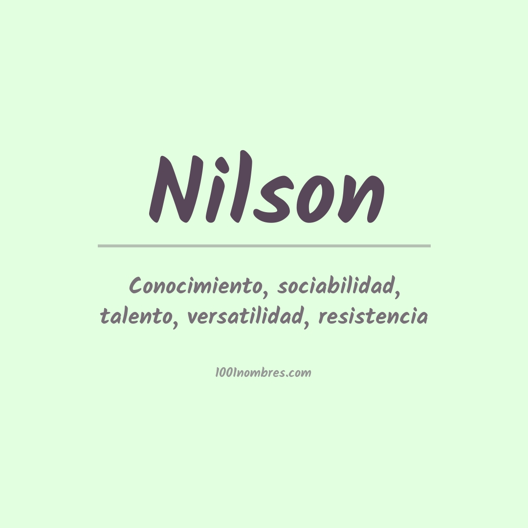 Significado del nombre Nilson