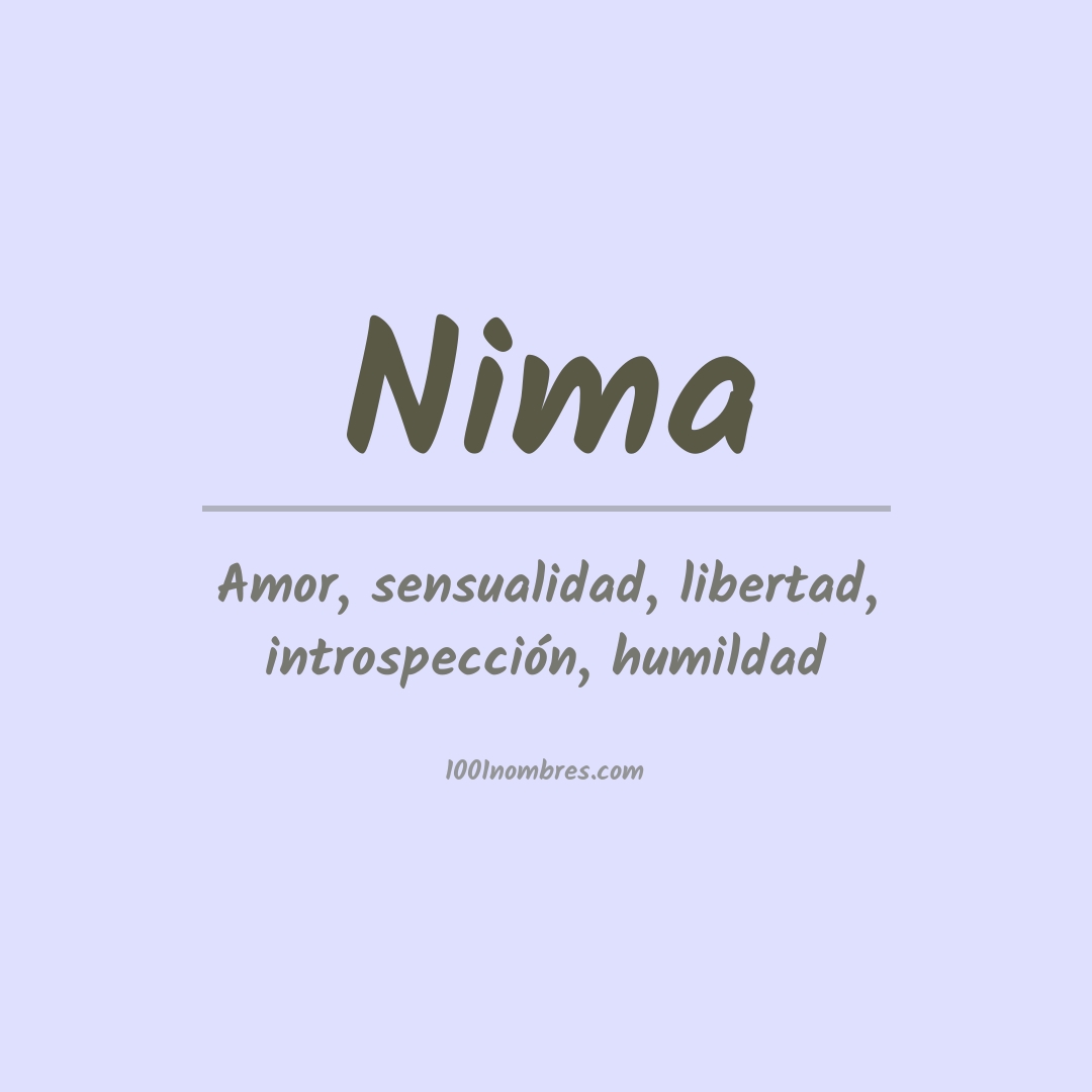 Significado del nombre Nima