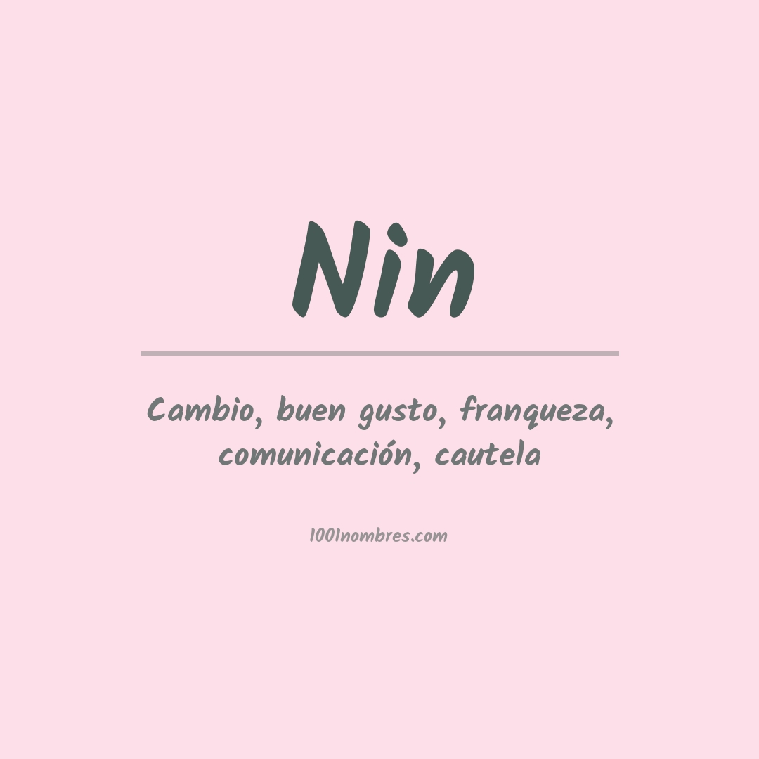 Significado del nombre Nin