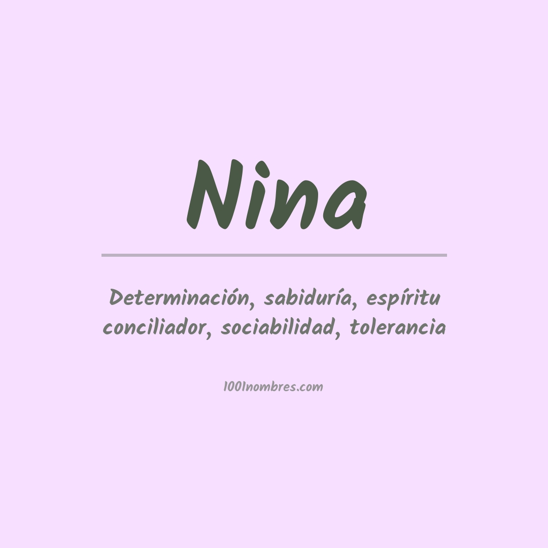 Significado del nombre Nina