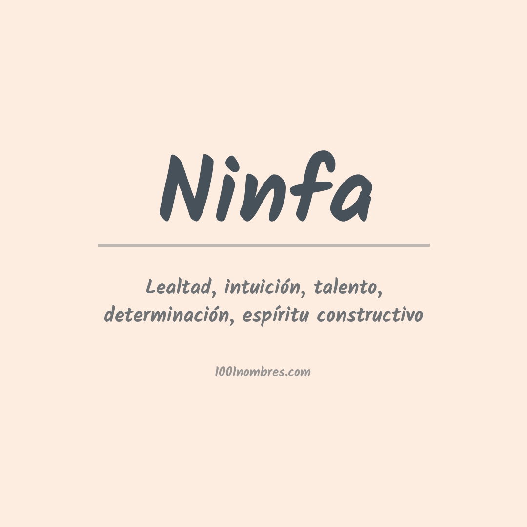 Significado del nombre Ninfa