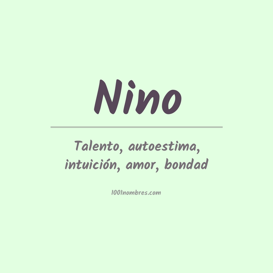 Significado del nombre Nino