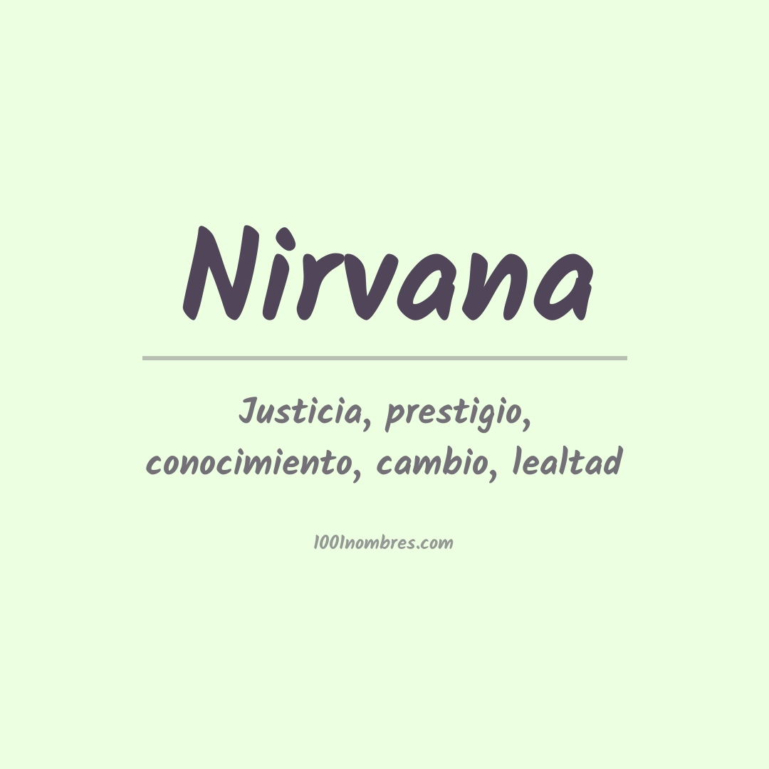 Significado del nombre Nirvana