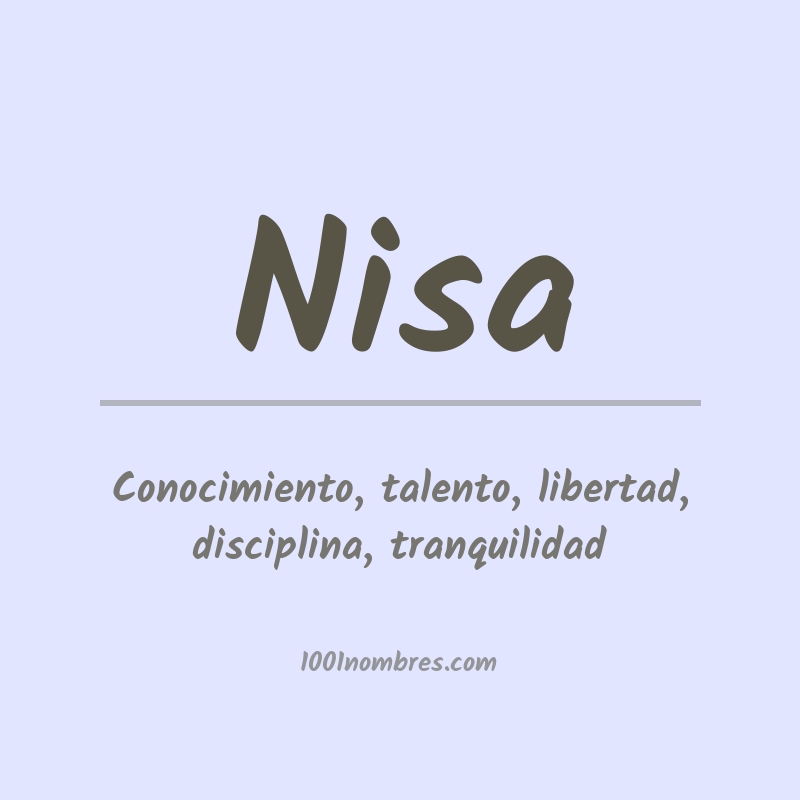 Significado del nombre Nisa Significado del nombre Nisa