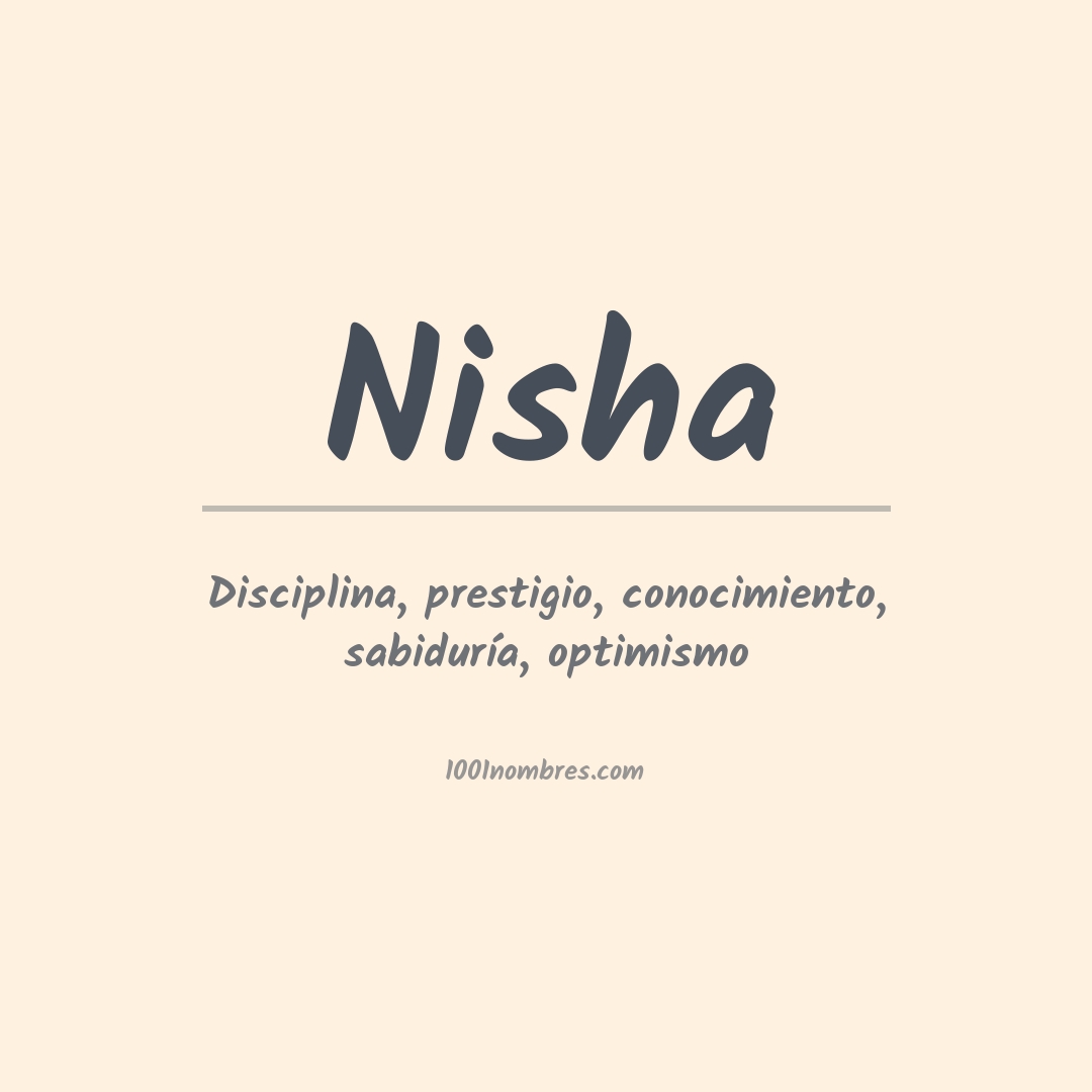 Significado del nombre Nisha