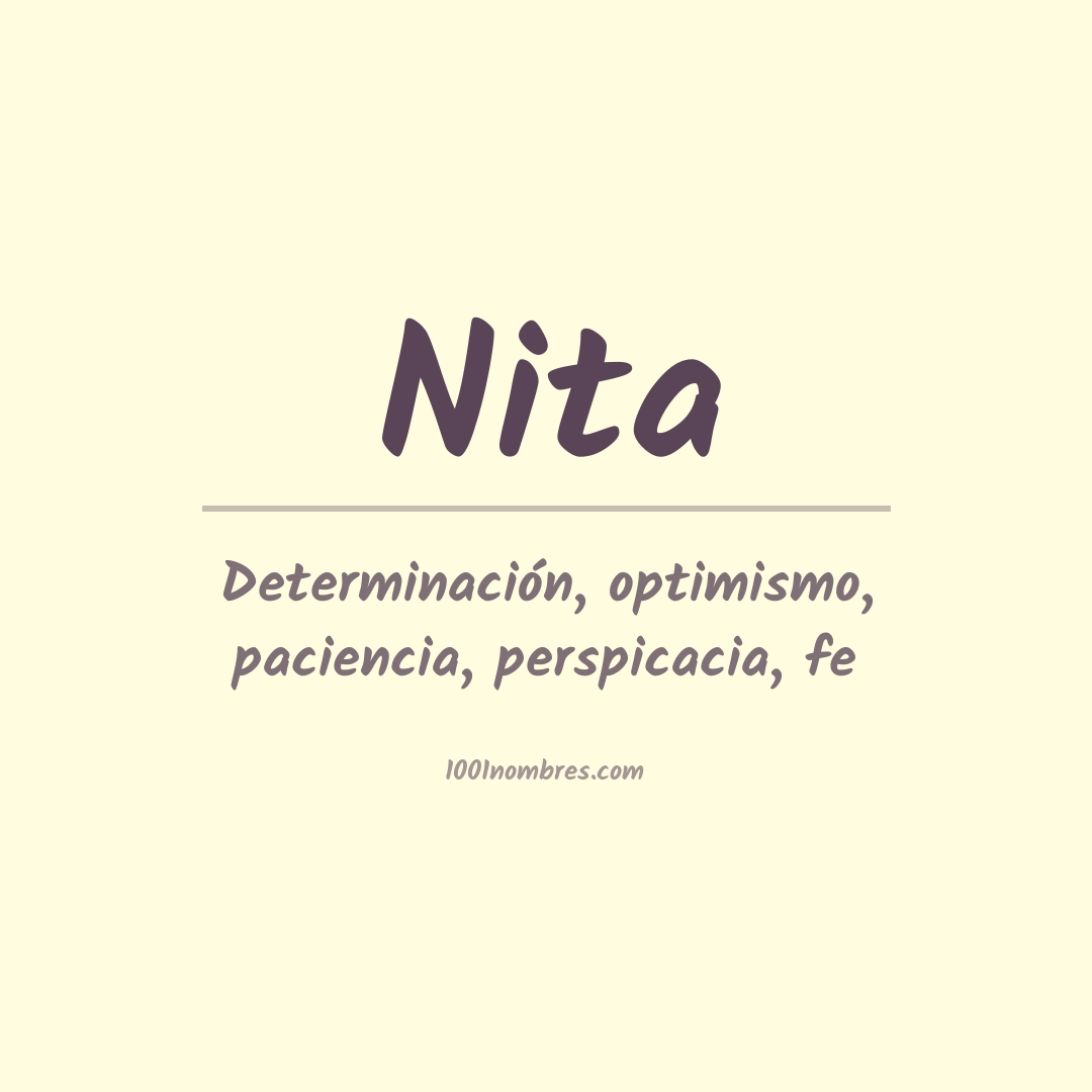 Significado del nombre Nita