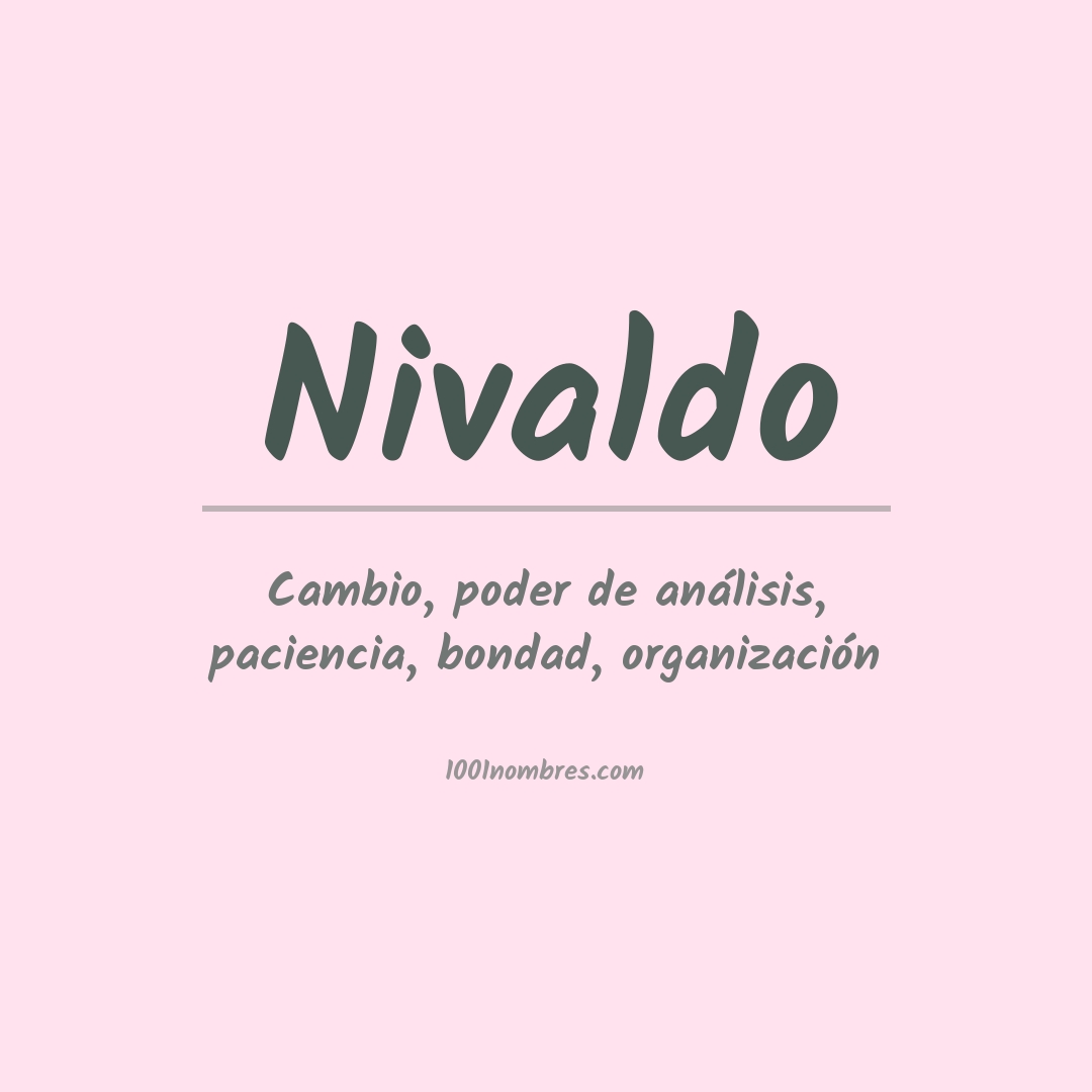 Significado del nombre Nivaldo