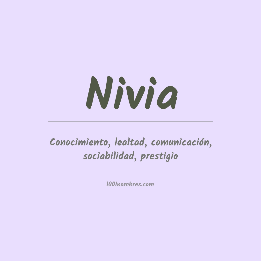 Significado del nombre Nivia