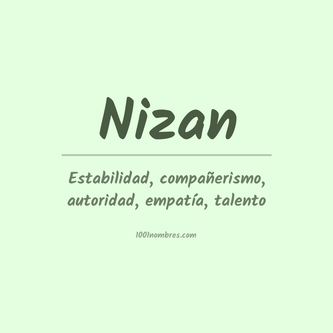 Significado del nombre Nizan Significado del nombre Nizan