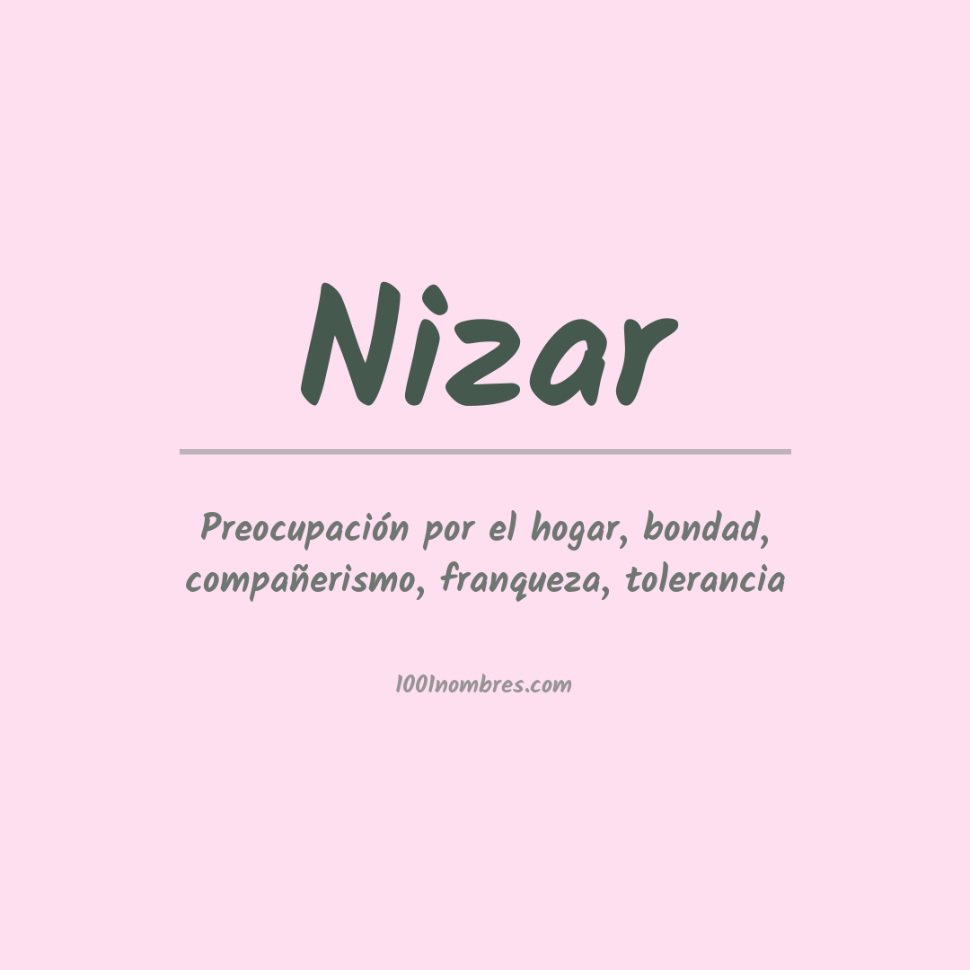 Significado del nombre Nizar Significado del nombre Nizar