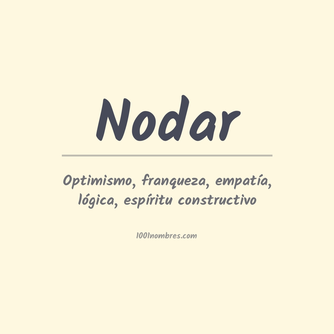 Significado del nombre Nodar Significado del nombre Nodar