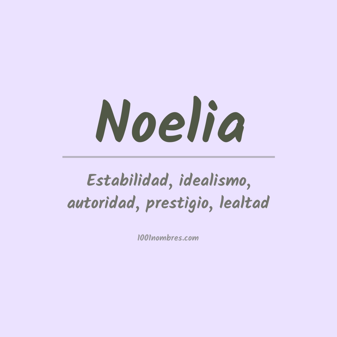 Significado del nombre Noelia