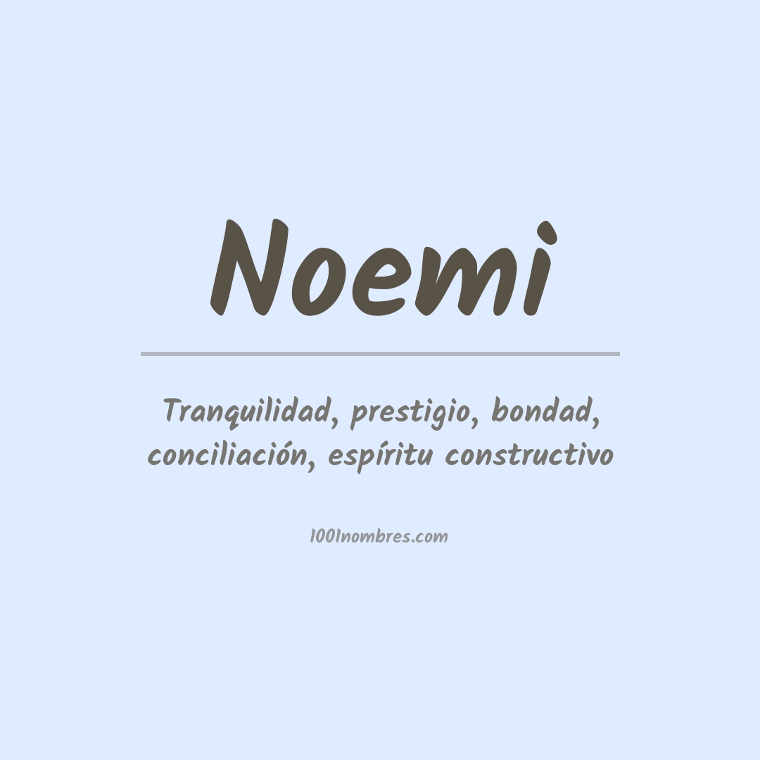 Significado del nombre Noemi
