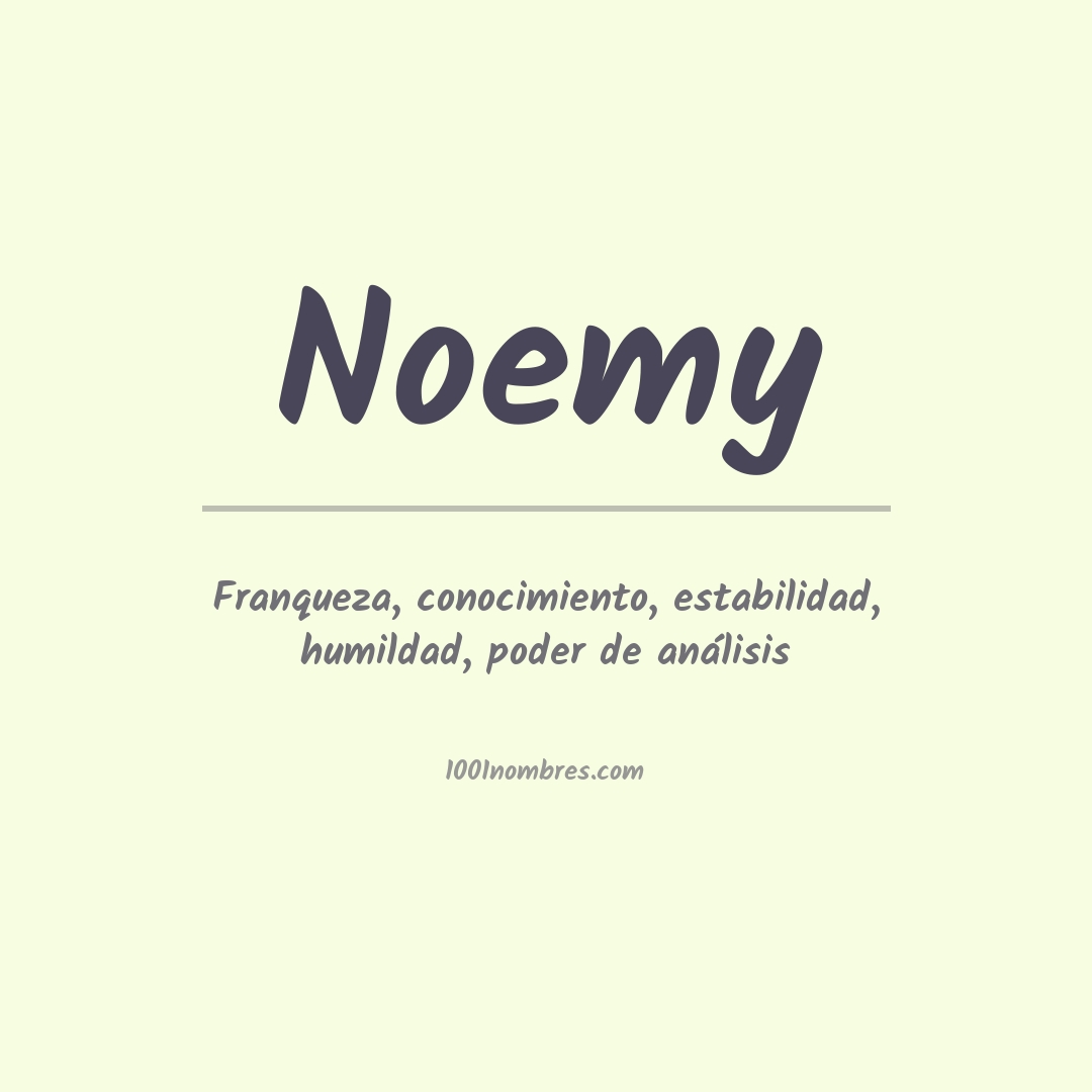 Significado del nombre Noemy