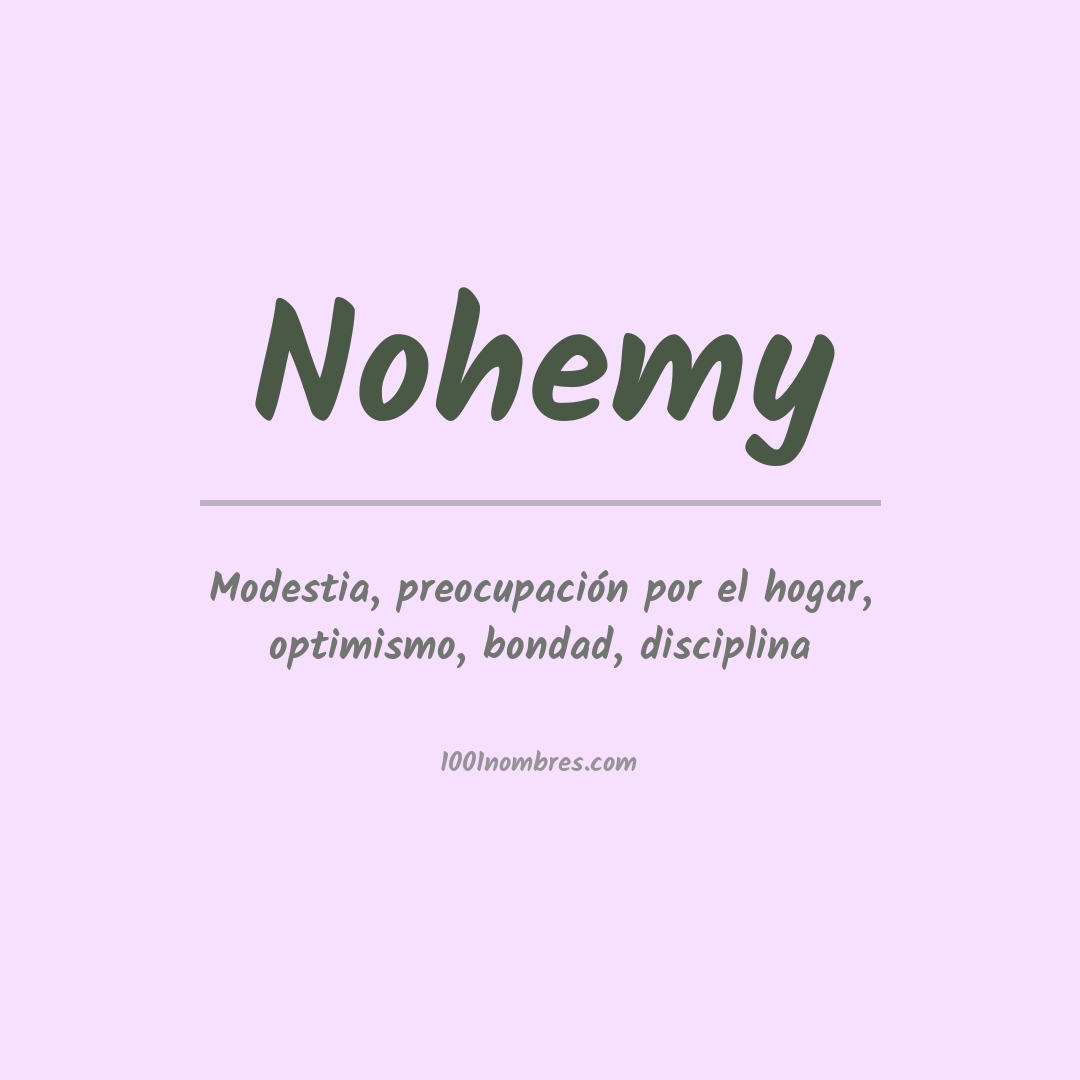 Significado del nombre Nohemy